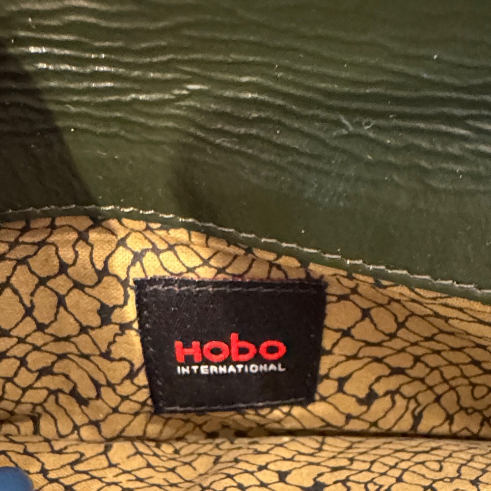 HOBO Dark Green Patent Envelope Wallet Clutch (CLSH) - Picture 4 of 9